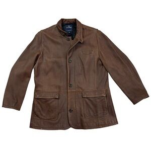 Brooks Brothers Men’s XL Brown Leather Jacket